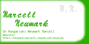marcell neumark business card